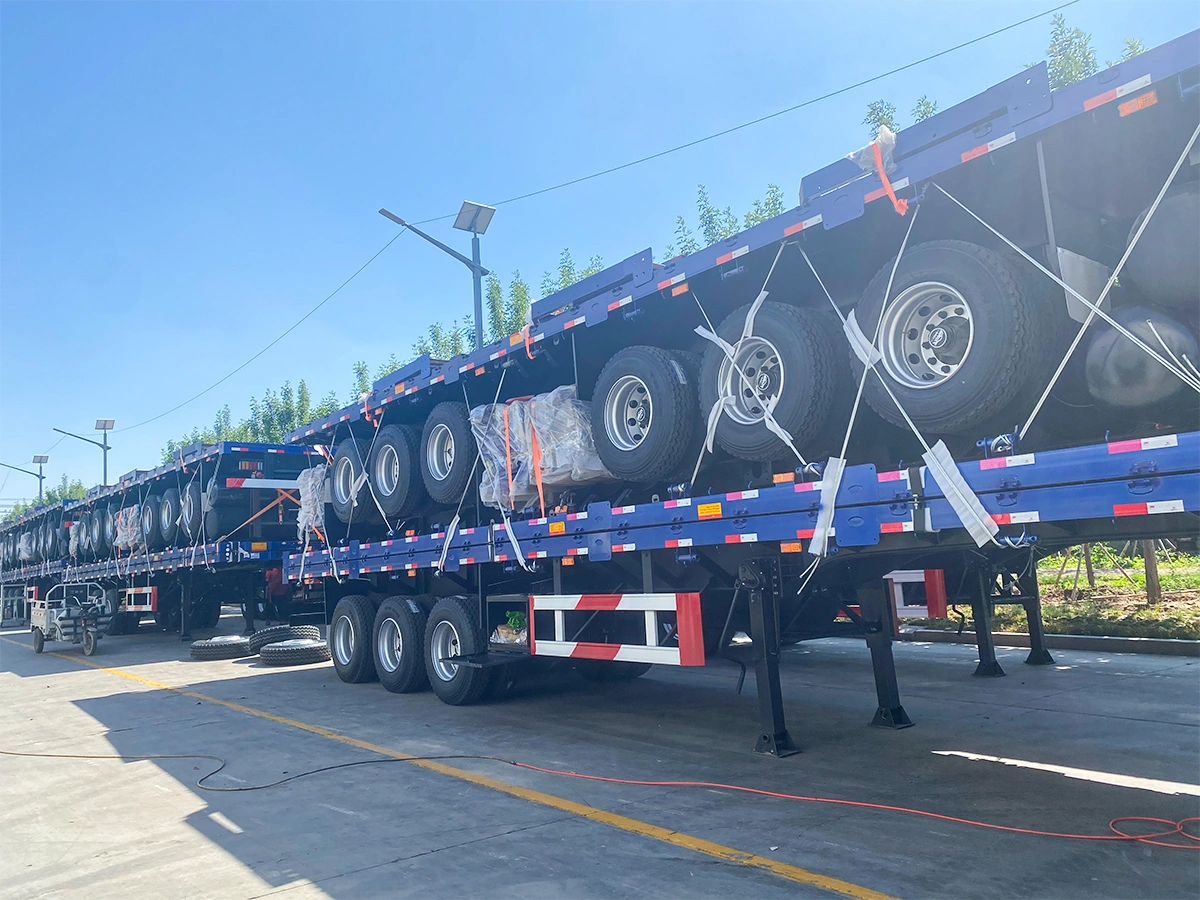 60 Ton Heavy Duty Flatbed Semi Trailer