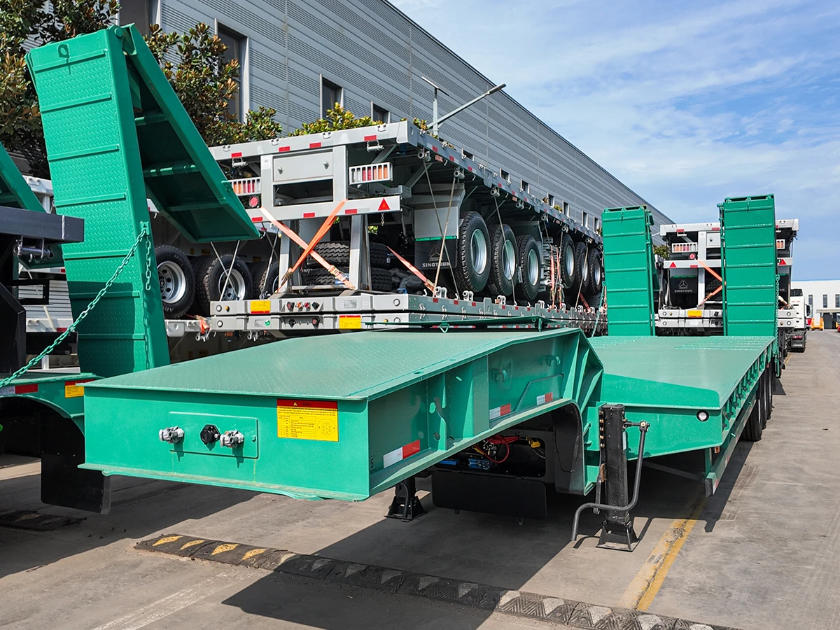 3 Axle 80 Ton Lowbed Semi Trailer