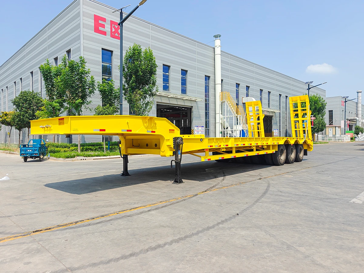 3 Axle 100 Ton Lowbed Semi Trailer