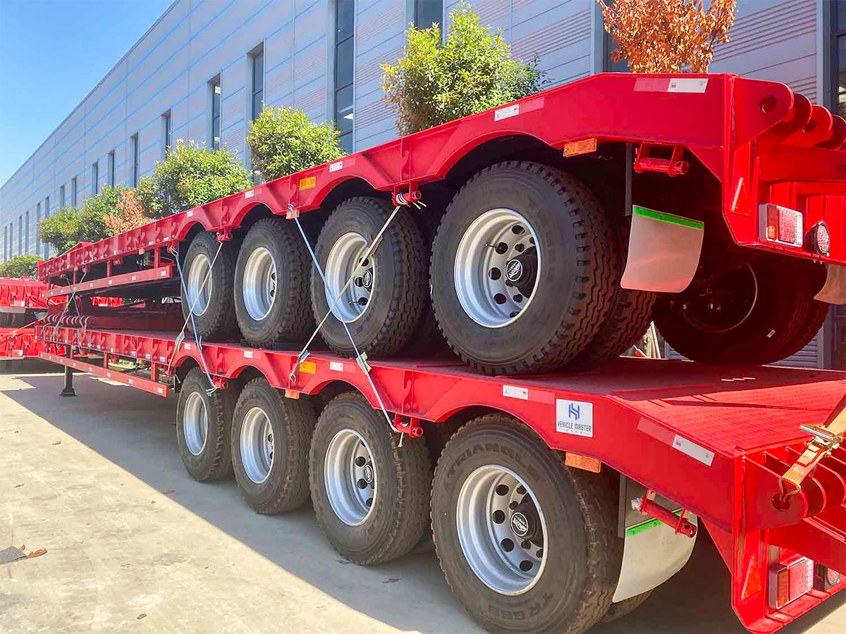 Hydraulic Lowbed Semi Trailer With Ramps