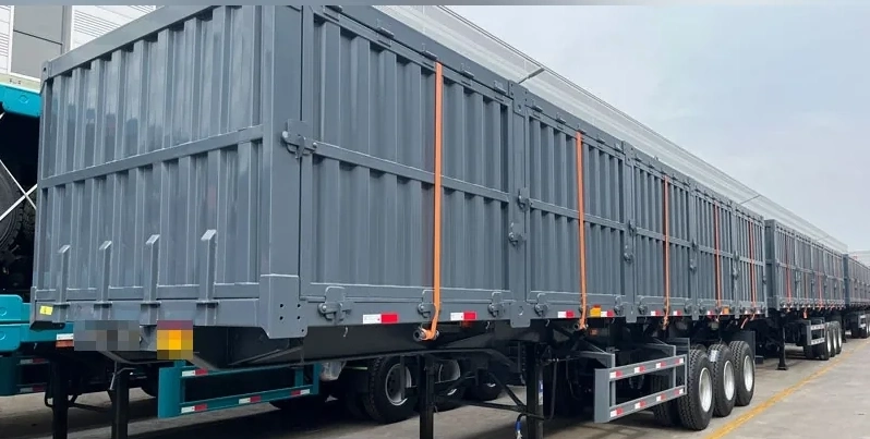 3 axle side tipper semi trailer bulk cargo side tipping export trailer