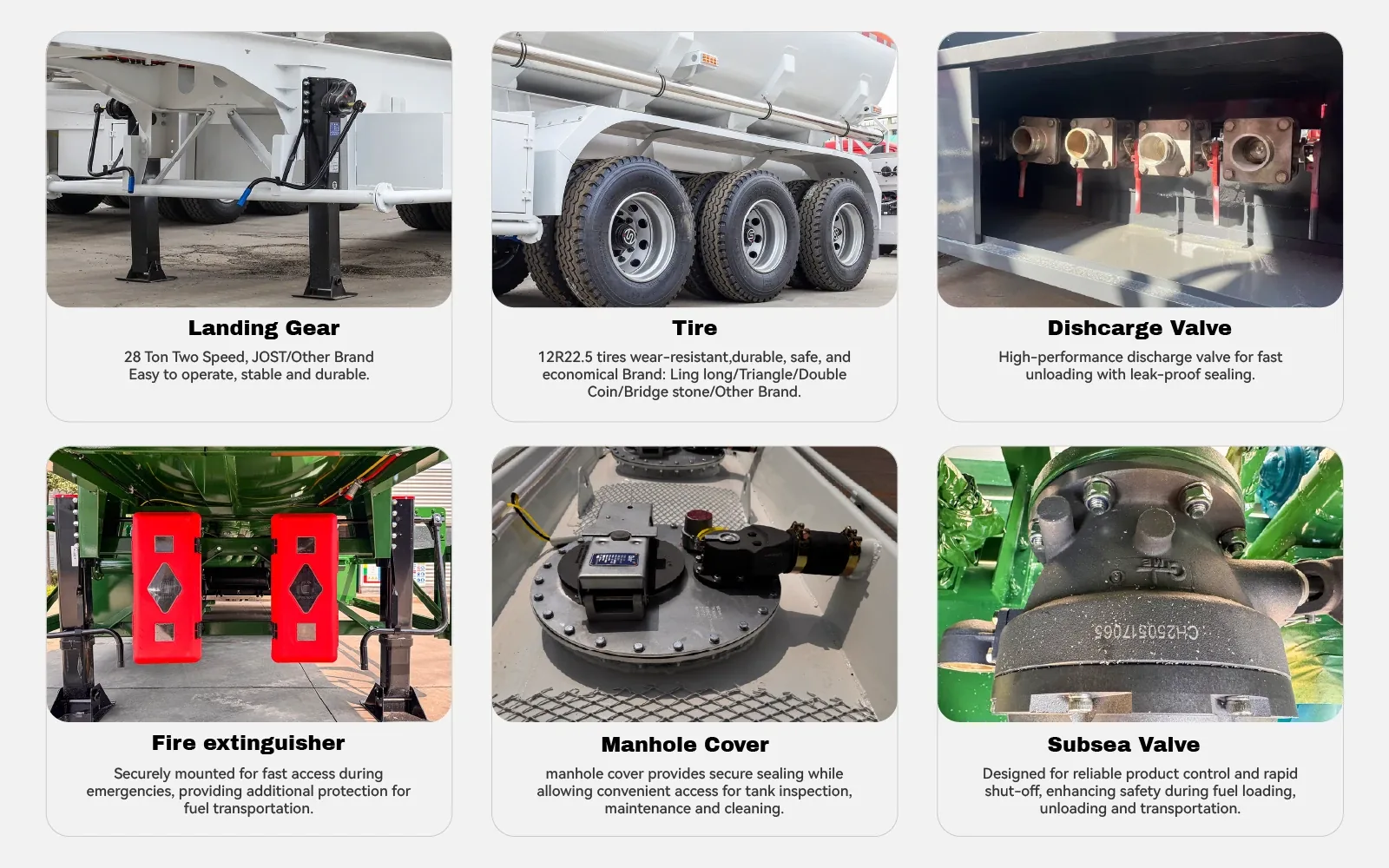 bitumen tanker trailer reliable discharge valve and spare parts