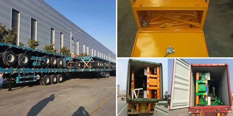 2-3-4 axles skeleton semi trailer factory batch loading and container packing